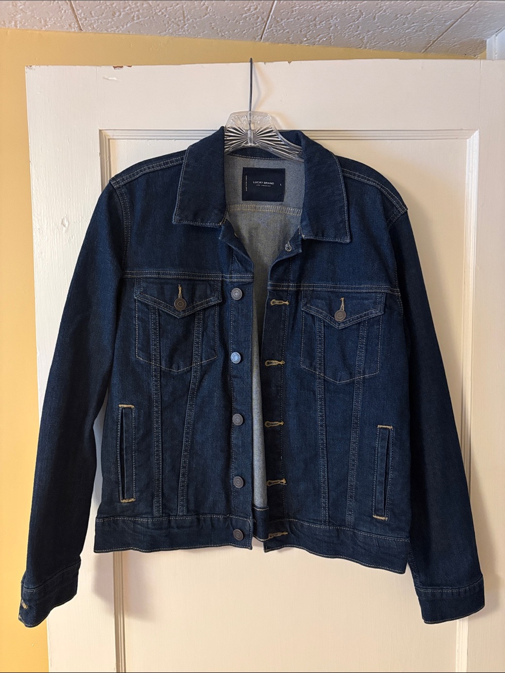 Lucky Brand dark denim trucker jean jacket
